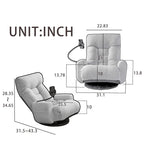 Chaise de jeu pivotante ergonomique inclinable