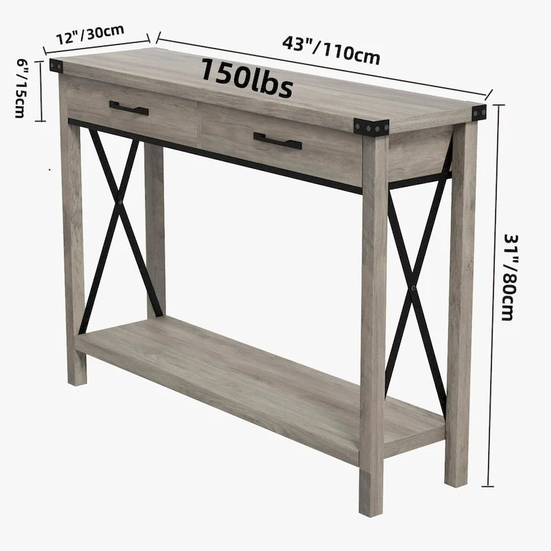 Console industrielle avec tiroirs