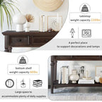 Table console classique avec 3 tiroirs supérieurs et étagère inférieure ouverte