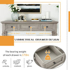 Table console classique avec 3 tiroirs supérieurs et étagère inférieure ouverte