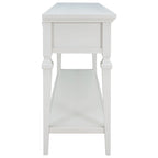 Table console classique avec 3 tiroirs supérieurs et étagère inférieure ouverte