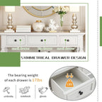 Table console classique avec 3 tiroirs supérieurs et étagère inférieure ouverte