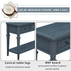 Table console classique avec 3 tiroirs supérieurs et étagère inférieure ouverte