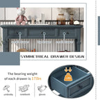 Table console classique avec 3 tiroirs supérieurs et étagère inférieure ouverte