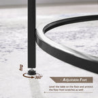 Table basse ronde en verre pour salon