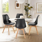 Lot de 4 chaises de salle à manger, chaises d'appoint de salle à manger modernes du milieu du siècle, chaises de cuisine avec pieds en bois pour salon