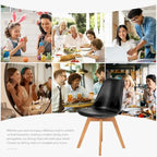 Lot de 4 chaises de salle à manger, chaises d'appoint de salle à manger modernes du milieu du siècle, chaises de cuisine avec pieds en bois pour salon
