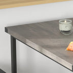 Ensemble de salle à manger rectangulaire pour 4 personnes avec 2 bancs rembourrés