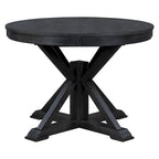 Table à manger extensible de style rétro avec rallonge de 12 pouces