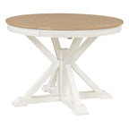 Table à manger extensible de style rétro avec rallonge de 12 pouces