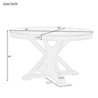 Table à manger extensible de style rétro avec rallonge de 12 pouces