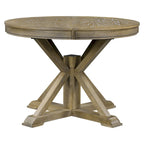 Table à manger extensible de style rétro avec rallonge de 12 pouces