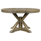 Table à manger extensible de style rétro avec rallonge de 12 pouces