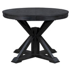 Table à manger extensible de style rétro avec rallonge de 12 pouces