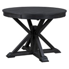 Table à manger extensible de style rétro avec rallonge de 12 pouces
