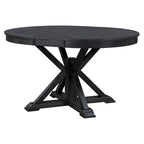 Table à manger extensible de style rétro avec rallonge de 12 pouces