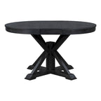 Table à manger extensible de style rétro avec rallonge de 12 pouces