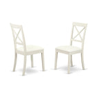 Ensemble de table de cuisine 5 pièces - une table à manger et 4 chaises de salle à manger en similicuir, 91x91 cm, Blanc lin