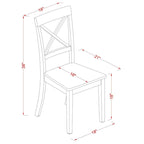 Ensemble de table de cuisine 5 pièces - une table à manger et 4 chaises de salle à manger en similicuir, 91x91 cm, Blanc lin