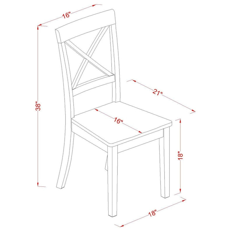 Ensemble de table de cuisine 5 pièces - une table à manger et 4 chaises de salle à manger en similicuir, 91x91 cm, Blanc lin