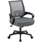 Chaise de bureau ergonomique réglable, dossier mi-hauteur en maille pivotante