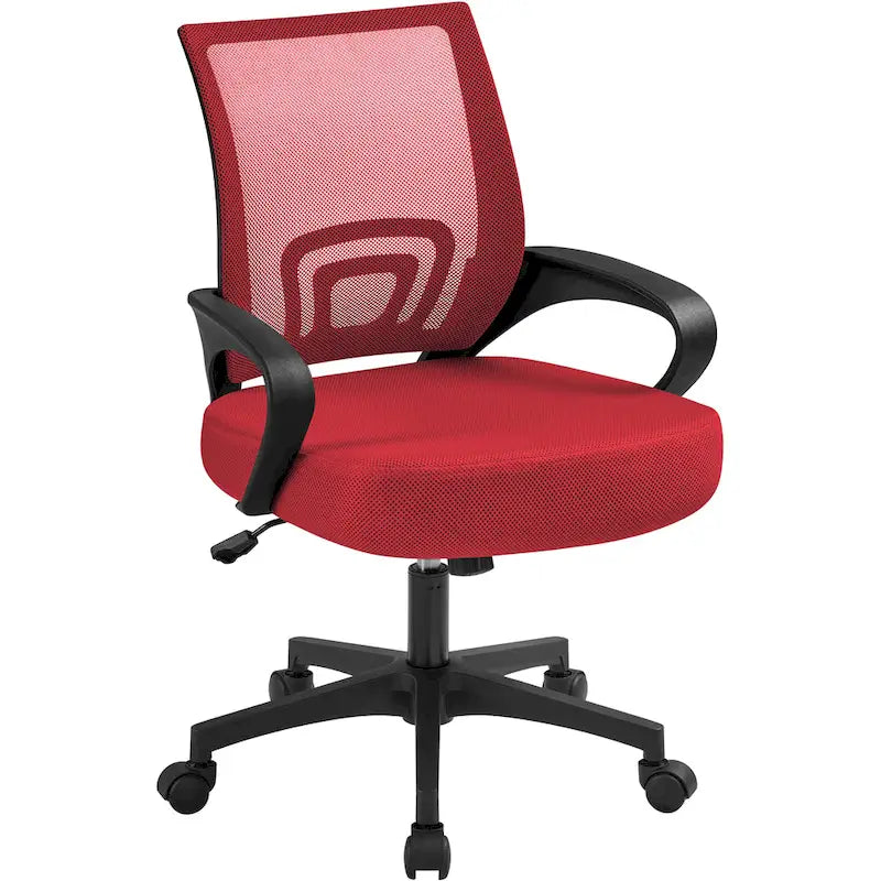 Chaise de bureau ergonomique réglable, dossier mi-hauteur en maille pivotante