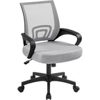 Chaise de bureau ergonomique réglable, dossier mi-hauteur en maille pivotante