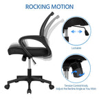 Chaise de bureau ergonomique réglable, dossier mi-hauteur en maille pivotante
