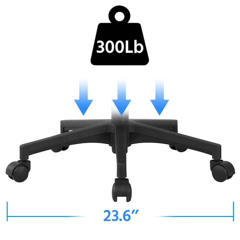 Chaise de bureau ergonomique réglable, dossier mi-hauteur en maille pivotante