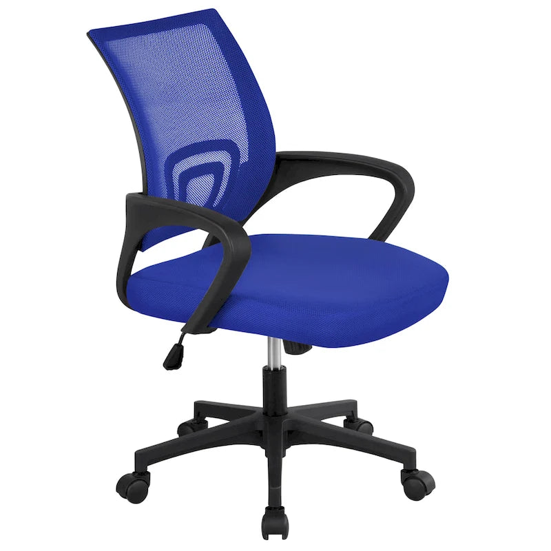 Chaise de bureau ergonomique réglable, dossier mi-hauteur en maille pivotante