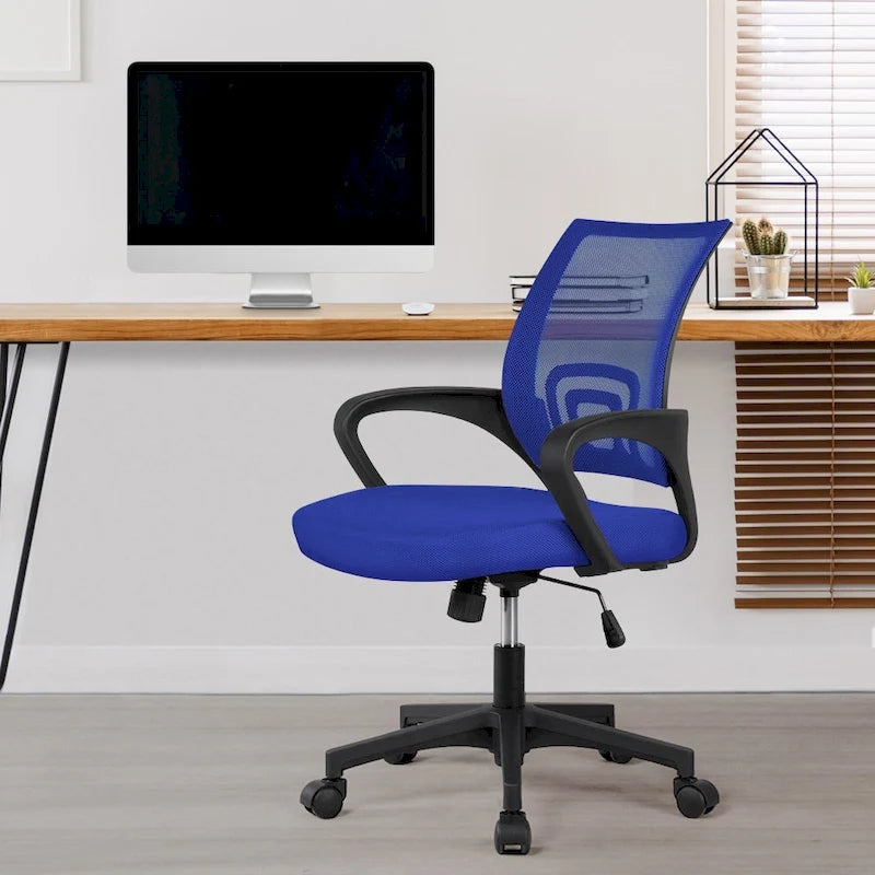 Chaise de bureau ergonomique réglable, dossier mi-hauteur en maille pivotante
