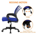 Chaise de bureau ergonomique réglable, dossier mi-hauteur en maille pivotante