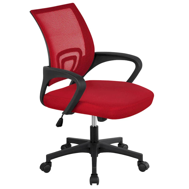 Chaise de bureau ergonomique réglable, dossier mi-hauteur en maille pivotante