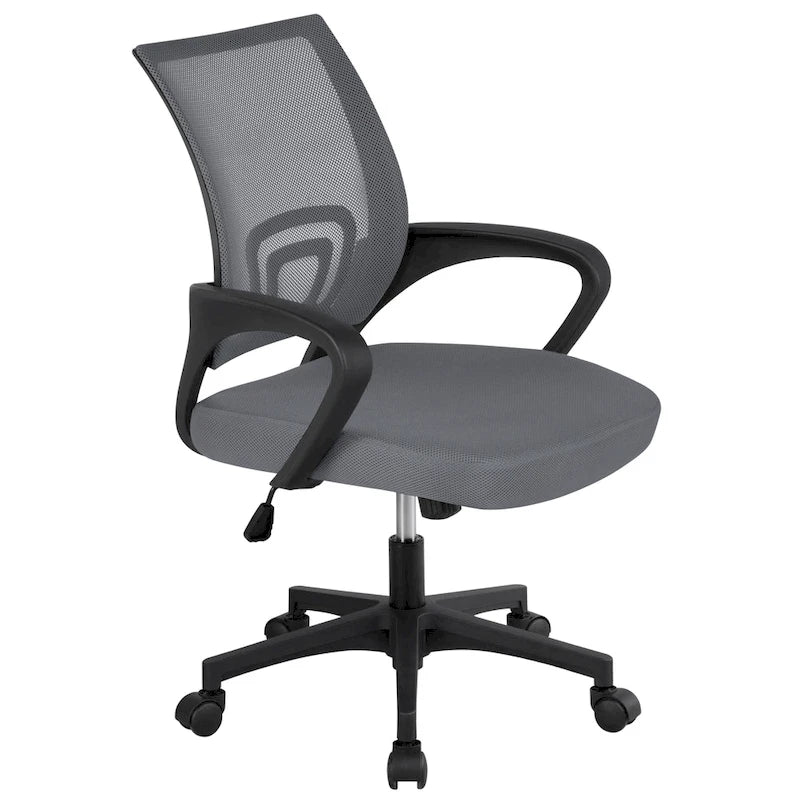 Chaise de bureau ergonomique réglable, dossier mi-hauteur en maille pivotante