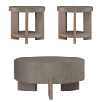 Ensemble de tables basses rondes 3 pièces Affinity Taupe Cendré et Béton