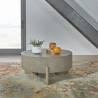 Ensemble de tables basses rondes 3 pièces Affinity Taupe Cendré et Béton