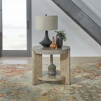 Ensemble de tables basses rondes 3 pièces Affinity Taupe Cendré et Béton