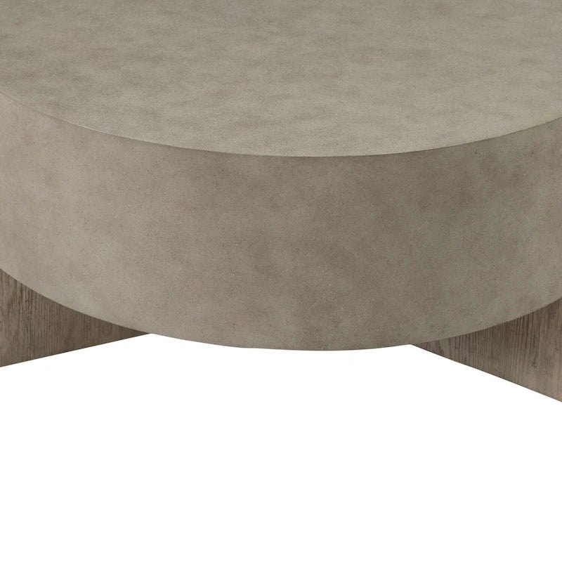 Ensemble de tables basses rondes 3 pièces Affinity Taupe Cendré et Béton