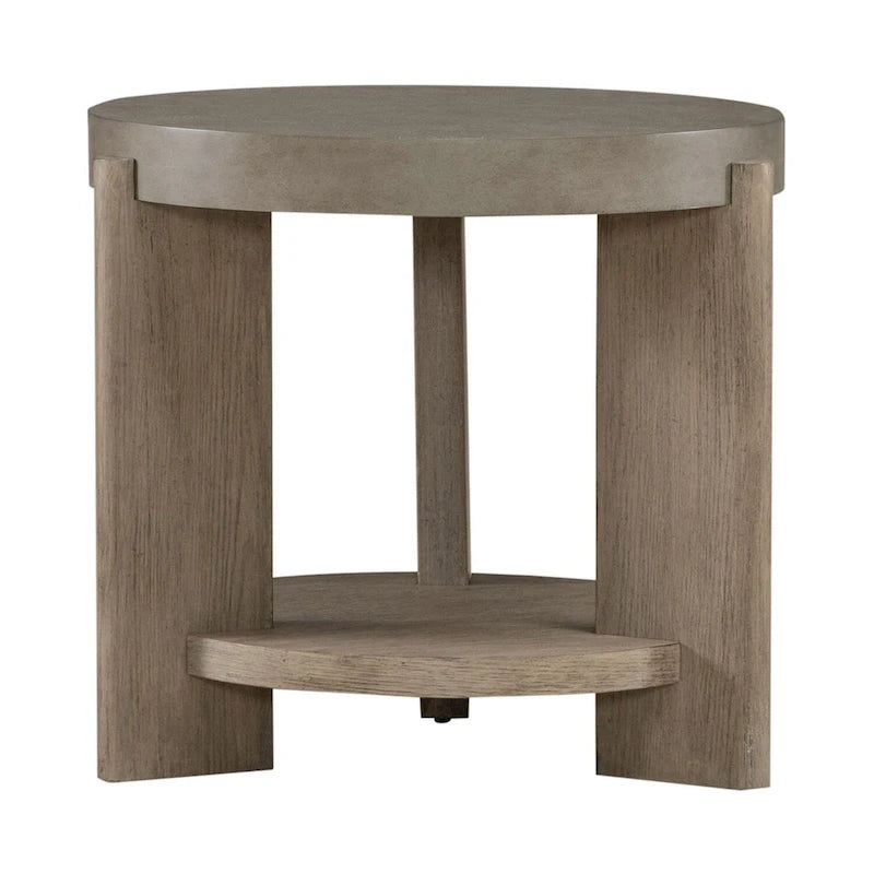 Ensemble de tables basses rondes 3 pièces Affinity Taupe Cendré et Béton