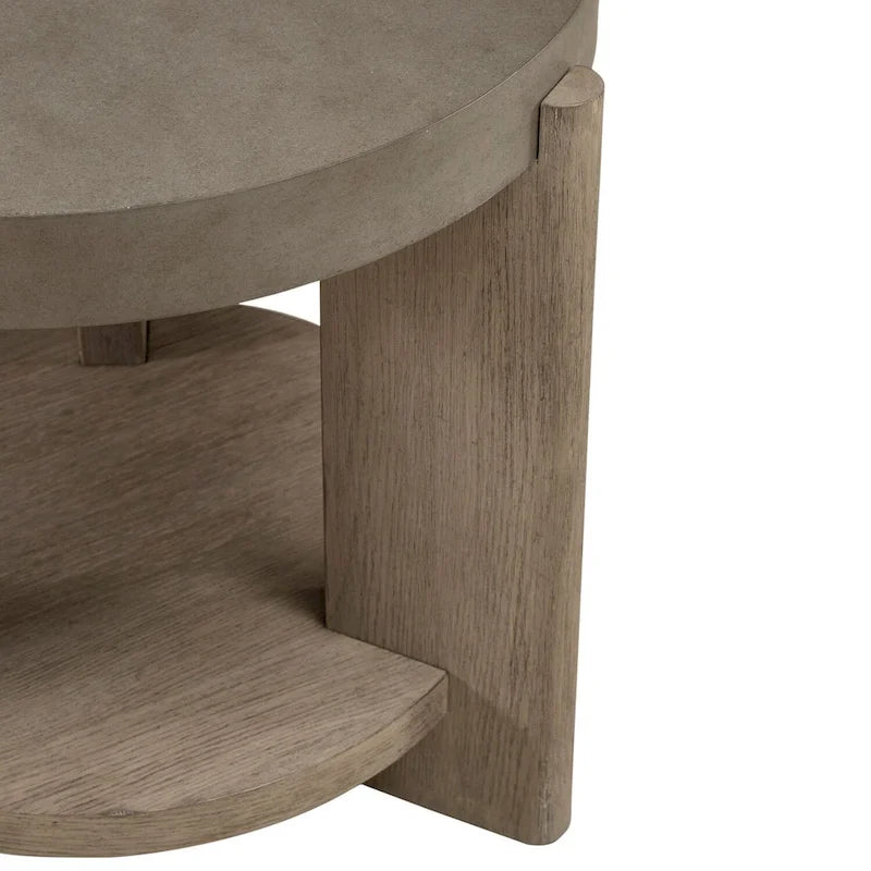 Ensemble de tables basses rondes 3 pièces Affinity Taupe Cendré et Béton