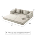 Canapé-lit convertible moderne vintage