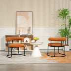 Chaises de salle à manger bouclées de style milieu du siècle moderne, ensemble de 2