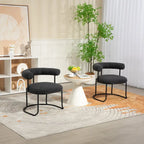 Chaises de salle à manger bouclées de style milieu du siècle moderne, ensemble de 2
