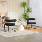 Chaises de salle à manger bouclées de style milieu du siècle moderne, ensemble de 2