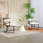 Chaises de salle à manger bouclées de style milieu du siècle moderne, ensemble de 2