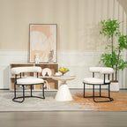 Chaises de salle à manger bouclées de style milieu du siècle moderne, ensemble de 2