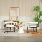 Chaises de salle à manger bouclées de style milieu du siècle moderne, ensemble de 2