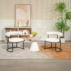 Chaises de salle à manger bouclées de style milieu du siècle moderne, ensemble de 2