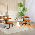 Chaises de salle à manger bouclées de style milieu du siècle moderne, ensemble de 2