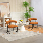 Chaises de salle à manger bouclées de style milieu du siècle moderne, ensemble de 2